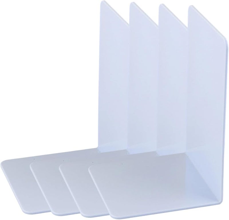 Blue Acrylic Bookends Set Of 4 Decorative Book Holders For Office And Home - Image 4